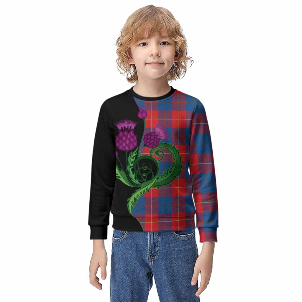 Blane Tartan Kid Knitted Sweatshirt Traditional Scottish Thistle