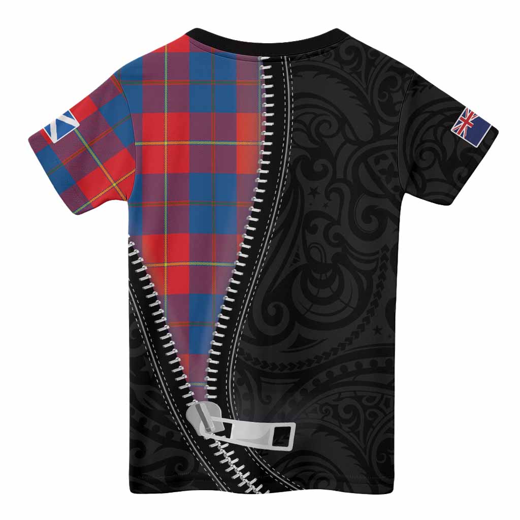 Blane Tartan Kid T-shirt New Zealand Pattern Unique Zipper Stylized