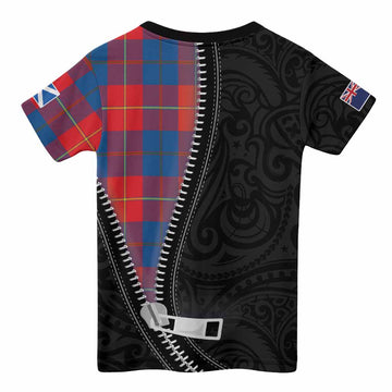Blane Tartan Kid T-shirt New Zealand Pattern Unique Zipper Stylized