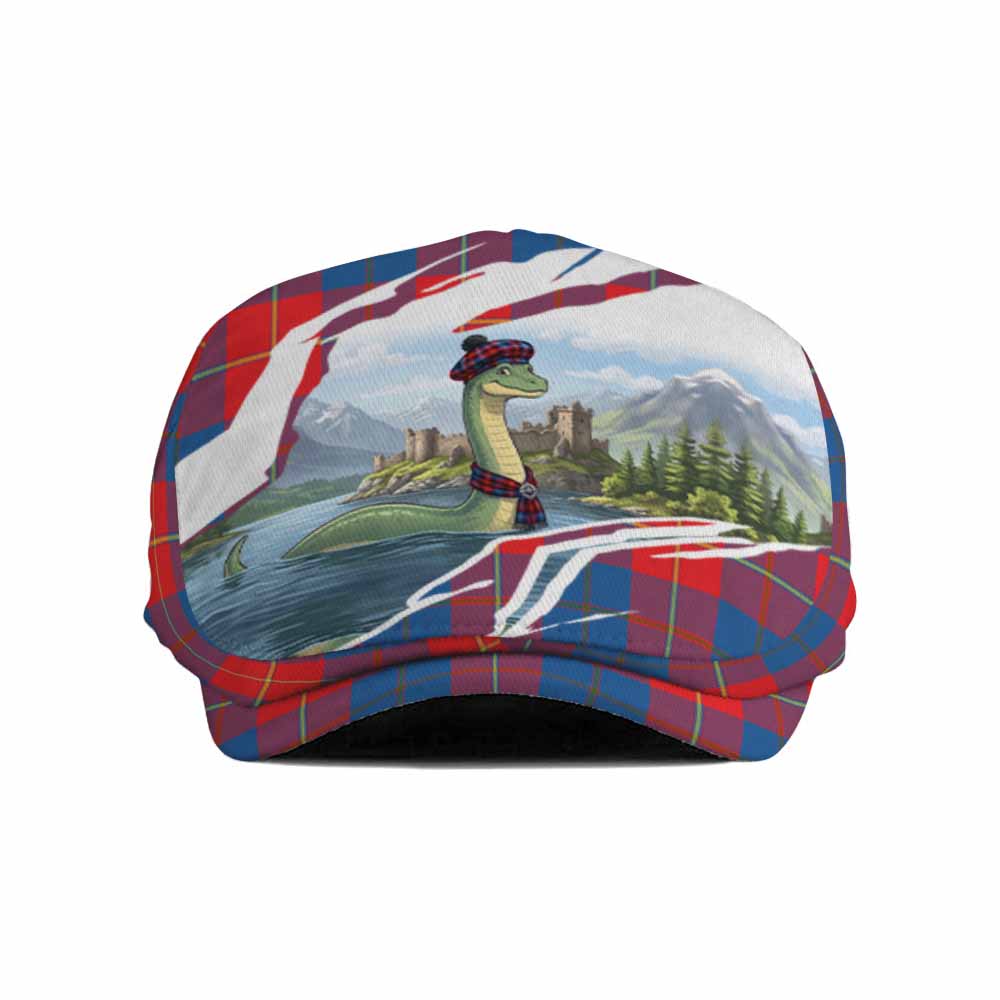 Blane Tartan Loch Ness Monster Scottish Heritage Art Flat Cap, Jeff Cap