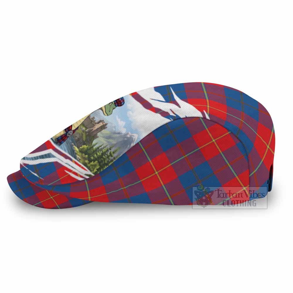 Blane Tartan Loch Ness Monster Scottish Heritage Art Flat Cap, Jeff Cap