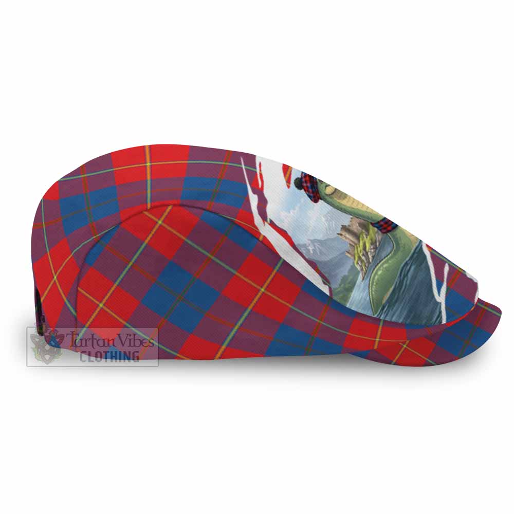 Blane Tartan Loch Ness Monster Scottish Heritage Art Flat Cap, Jeff Cap