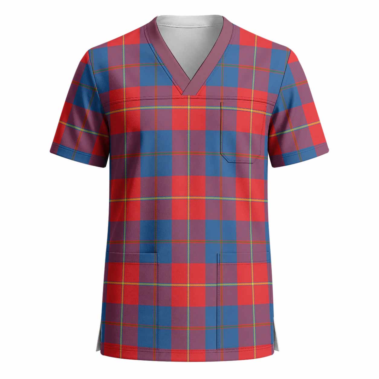Blane Tartan Scrub Top - Tartan Vibes Clothing