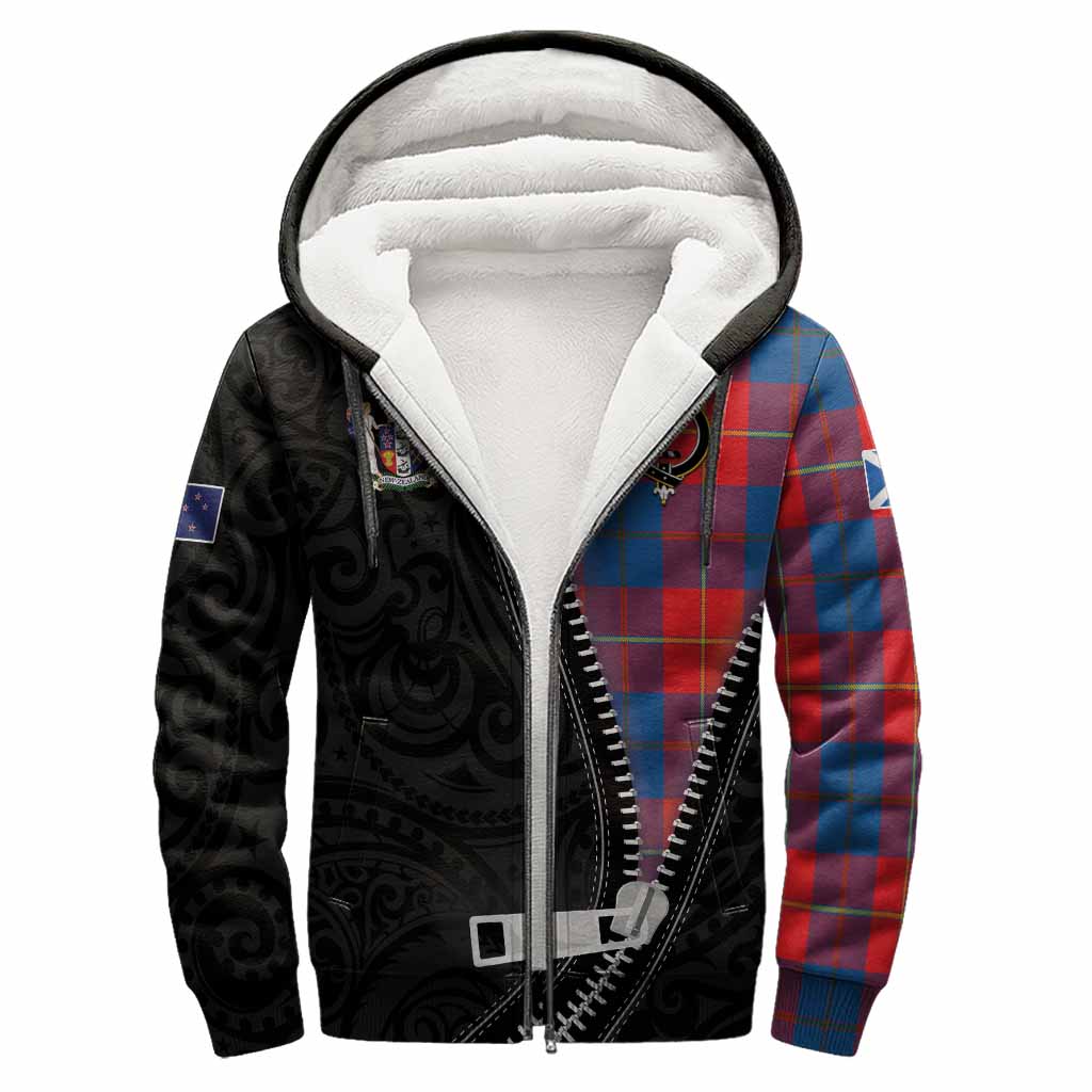 Blane Tartan Sherpa Hoodie New Zealand Pattern Unique Zipper Stylized