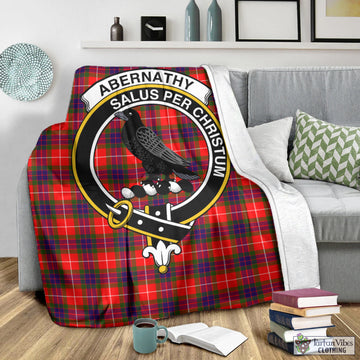 Abernathy Tartan Blanket with Family Crest