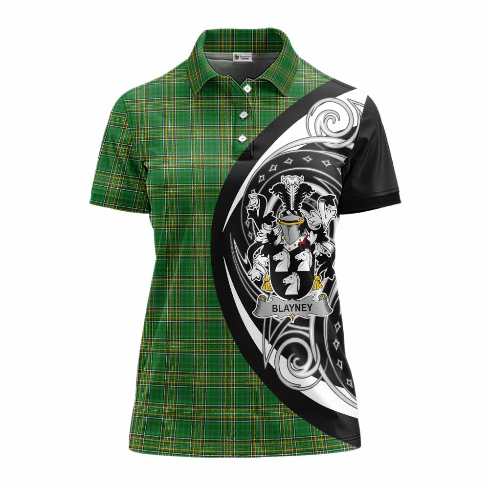 Tartan Vibes Clothing Blayney Irish Clan Women's Polo Shirt Celtic Circle Style