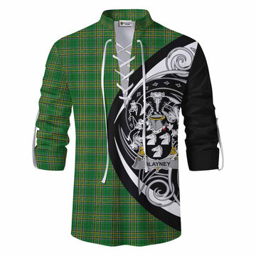 Tartan Vibes Clothing Blayney Irish Clan Ghillie Kilt Shirt Celtic Circle Style