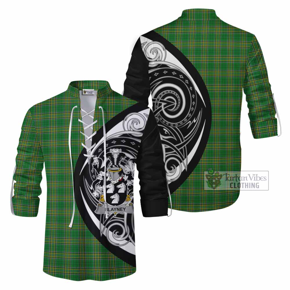 Tartan Vibes Clothing Blayney Irish Clan Ghillie Kilt Shirt Celtic Circle Style