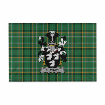 Blayney Irish Clan Tartan House Flag with Coat of Arms