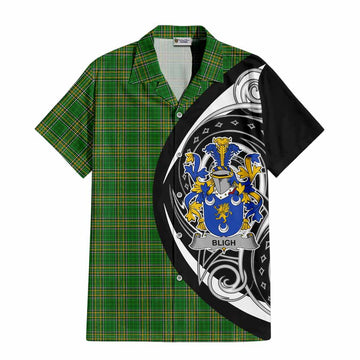 Tartan Vibes Clothing Bligh Irish Clan Short Sleeve Button Shirt Celtic Circle Style