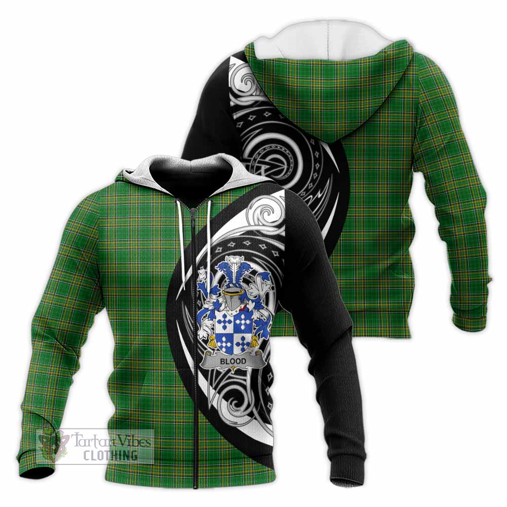 Blood Irish Clan Knitted Hoodie Celtic Circle Style Unisex Knitted Zip Hoodie - Tartan Vibes Clothing