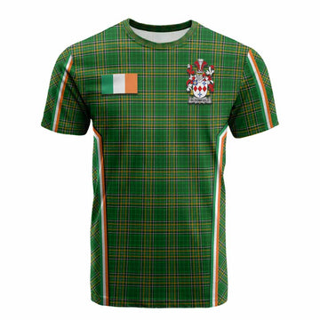 Bloomfield Irish Clan Coat of Arm Tartan Cotton T-shirt Flag Style