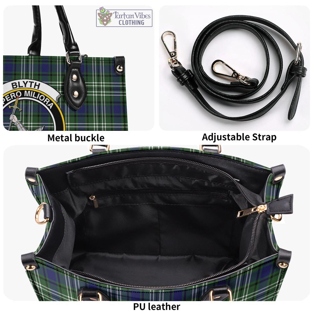 Blyth Tartan Luxury Leather Handbags with Family Crest - Tartan Vibes Clothing