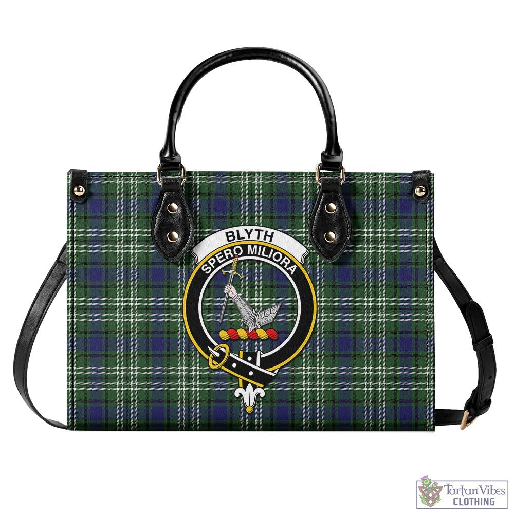 Blyth Tartan Luxury Leather Handbags with Family Crest - Tartan Vibes Clothing