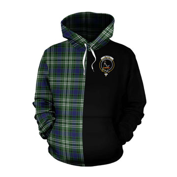 Blyth Tartan Cotton Hoodie with Family Crest and Half Of Me Style Pullover Hoodie XS - Tartan Vibes Clothing