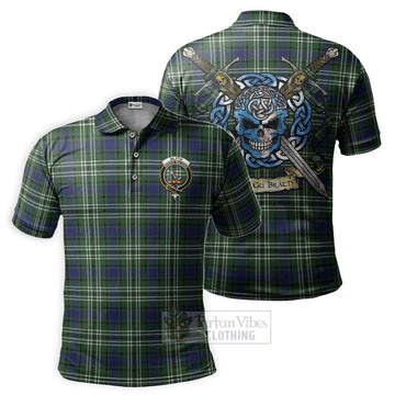 Blyth Tartan Polo Shirt with Family Crest Celtic Skull Style Kid - Tartan Vibes Clothing
