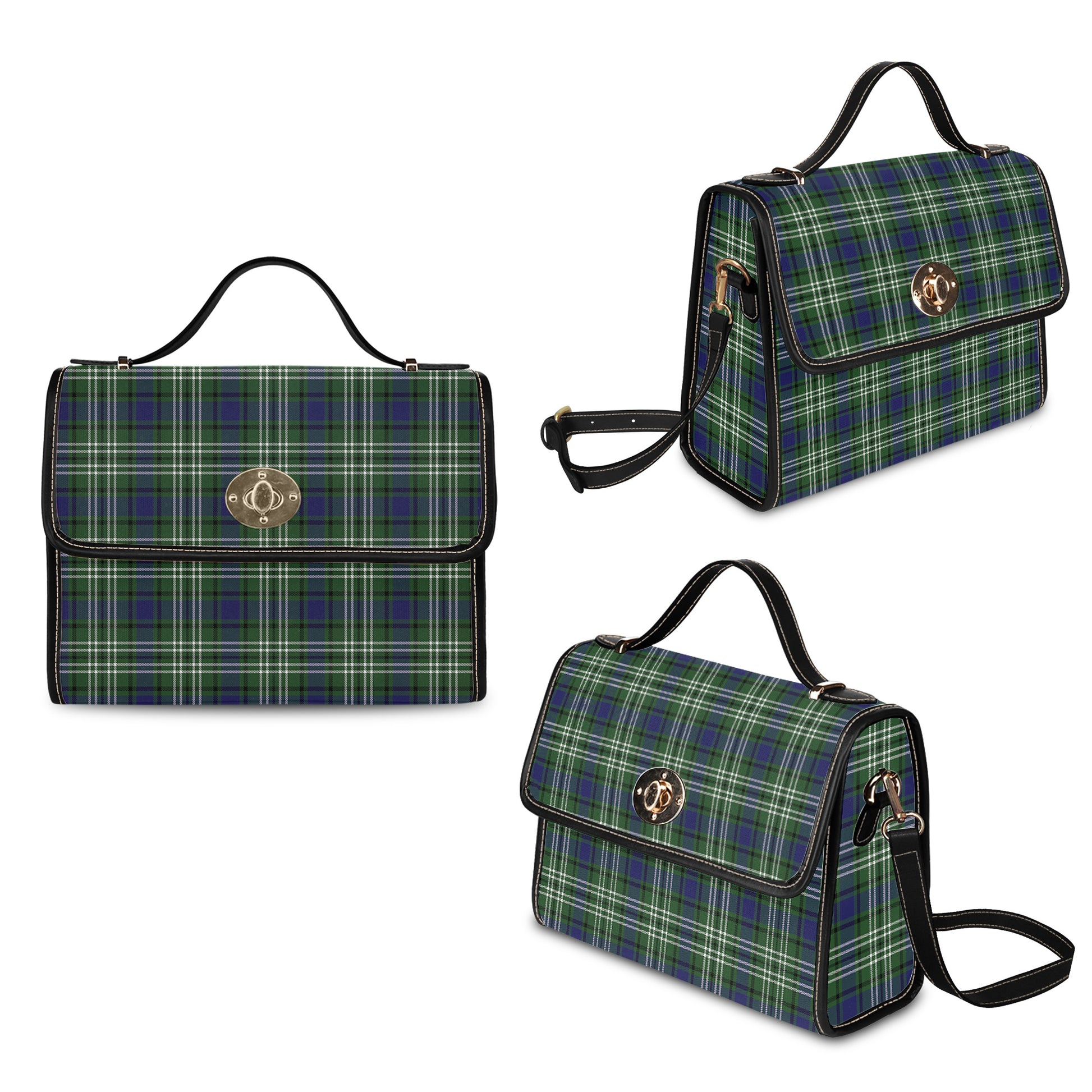 Blyth Tartan Leather Strap Waterproof Canvas Bag One Size 34cm * 42cm (13.4" x 16.5") - Tartanvibesclothing