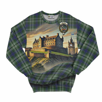Tartan Vibes Clothing Blyth Tartan Family Crest Sweatshirt with Scottish Ancient Castle Style