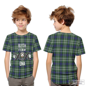 Blyth Tartan Kid T-Shirt with Family Crest DNA In Me Style Youth XL Size14 - Tartan Vibes Clothing