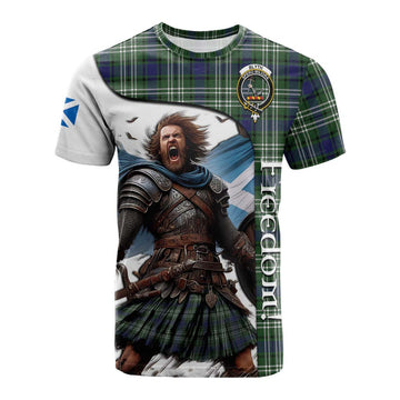Blyth Crest Tartan Cotton T-shirt Inspired by the Freedom of Scottish Warrior Kid's Shirt - Tartan Vibes Clothing
