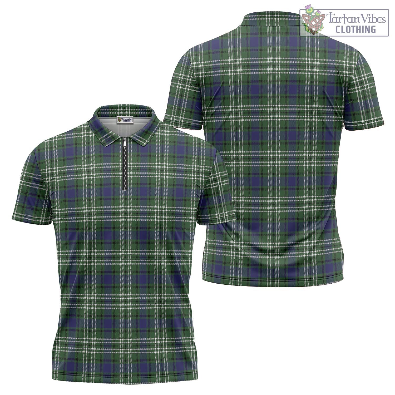 Blyth Tartan Zipper Polo Shirt Unisex - Tartan Vibes Clothing
