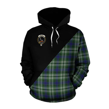 Blyth Tartan Cotton Hoodie with Family Crest and Military Logo Style Pullover Hoodie XS - Tartan Vibes Clothing