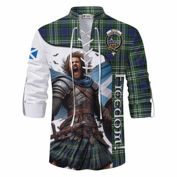 Blyth Crest Tartan Ghillie Kilt Shirt Inspired by the Freedom of Scottish Warrior Men - Tartan Vibes Clothing