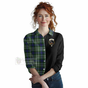 Blyth Tartan Women's Casual Shirt with Family Crest and Half Of Me Style Female - Tartan Vibes Clothing