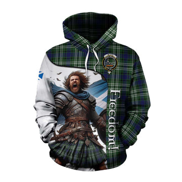 Blyth Crest Tartan Cotton Hoodie Inspired by the Freedom of Scottish Warrior Pullover Hoodie XS - Tartan Vibes Clothing