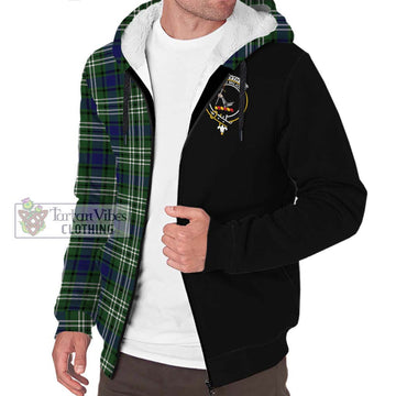 Blyth Tartan Sherpa Hoodie with Family Crest and Half Of Me Style Unisex S - Tartan Vibes Clothing