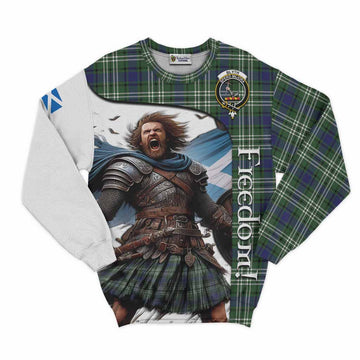 Tartan Vibes Clothing Blyth Crest Tartan Sweatshirt Inspired by the Freedom of Scottish Warrior