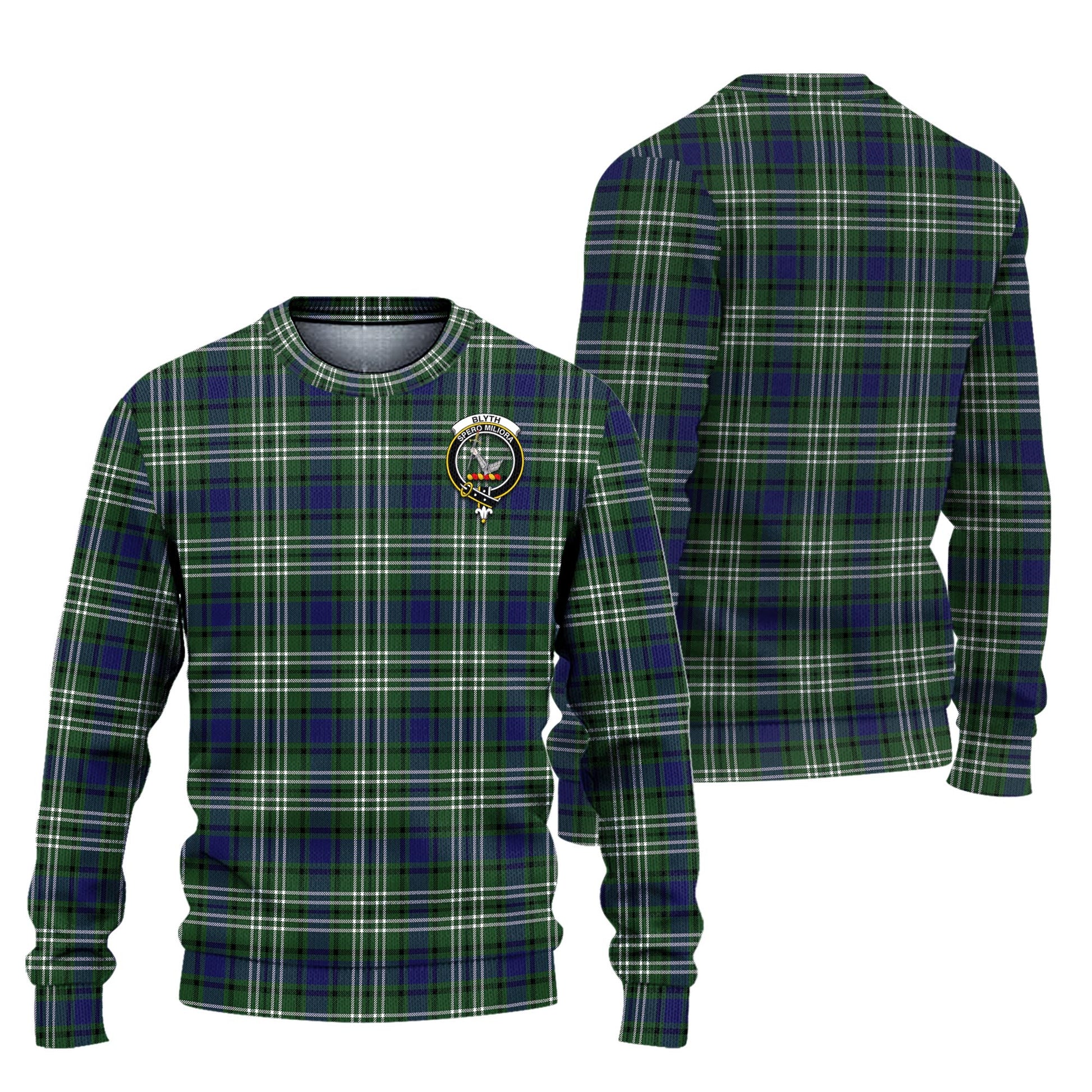 Blyth Tartan Ugly Sweater with Family Crest Unisex - Tartan Vibes Clothing