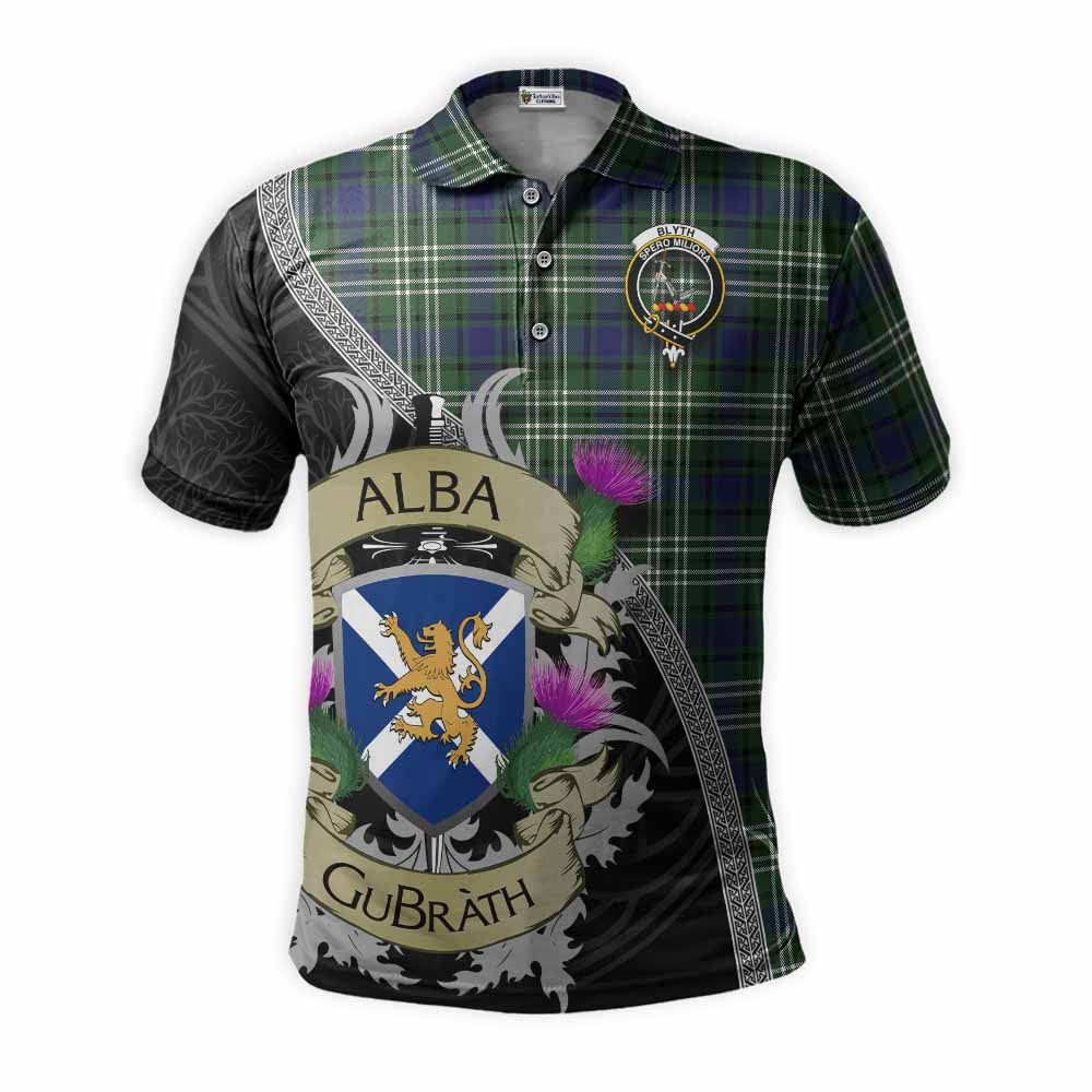 Blyth Tartan Family Crest Polo Shirt Lion Rampant Royal Thistle Shield Celtic Inspired Kid - Tartan Vibes Clothing