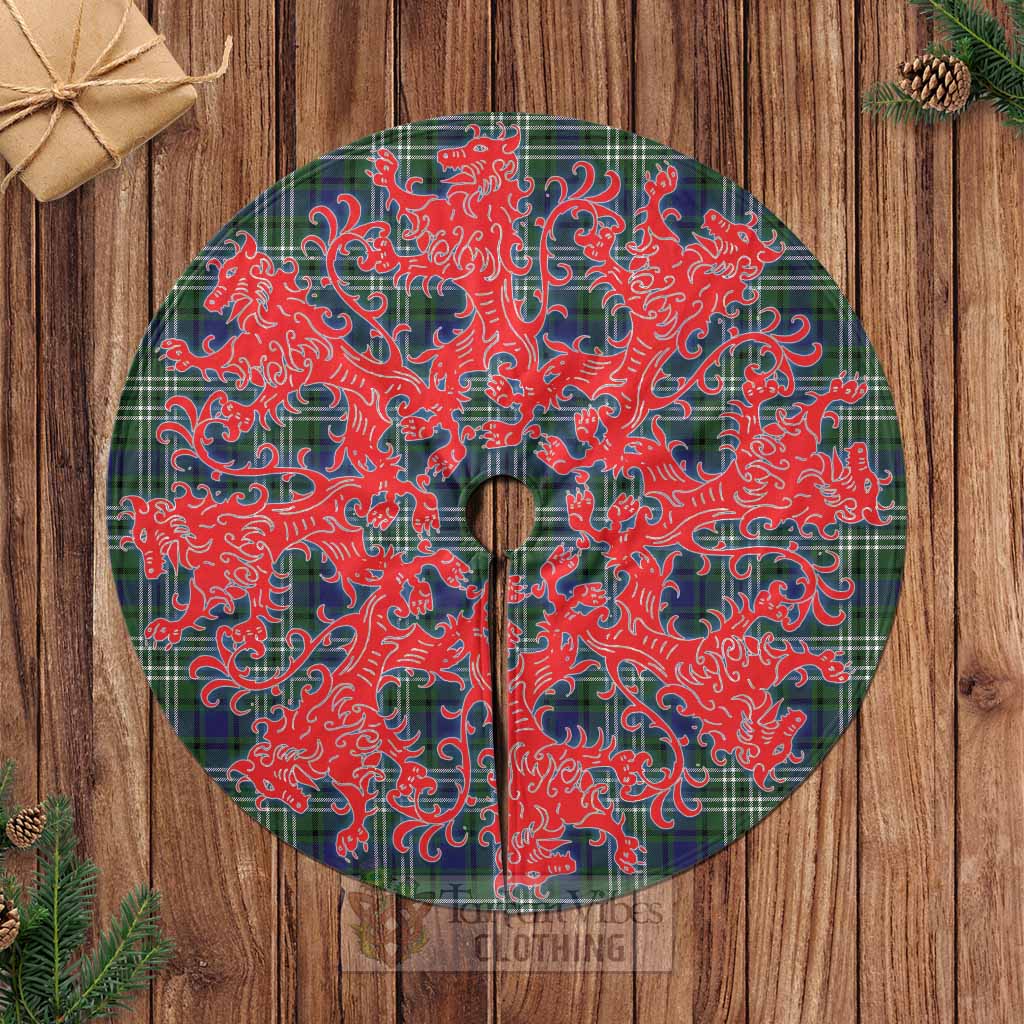 Tartan Vibes Clothing Blyth Tartan Christmas Tree Skirt Lion Rampant Style
