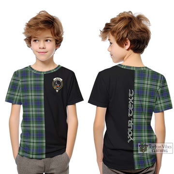Blyth Tartan Kid T-Shirt with Family Crest and Half Of Me Style Youth XL Size14 - Tartan Vibes Clothing
