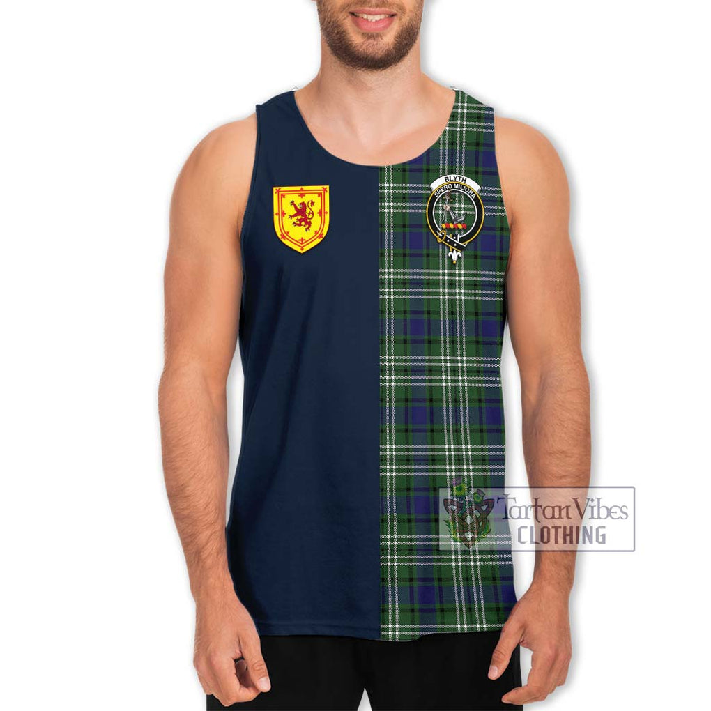 Blyth Tartan Men's Tank Top Alba with Scottish Lion Royal Arm Half Style Men - Tartan Vibes Clothing