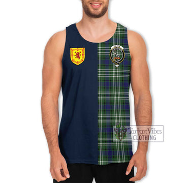 Blyth Tartan Men's Tank Top Alba with Scottish Lion Royal Arm Half Style Men - Tartan Vibes Clothing