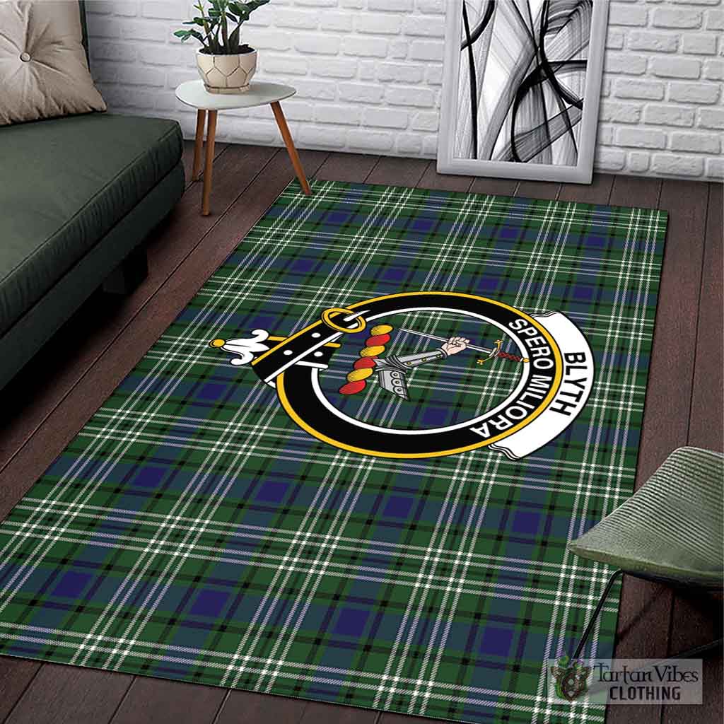 Blyth Tartan Area Rug with Family Crest L 59*86 inch (150x220 cm) - Tartan Vibes Clothing