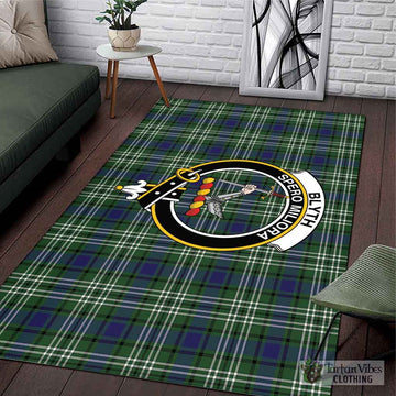 Blyth Tartan Area Rug with Family Crest L 59*86 inch (150x220 cm) - Tartan Vibes Clothing