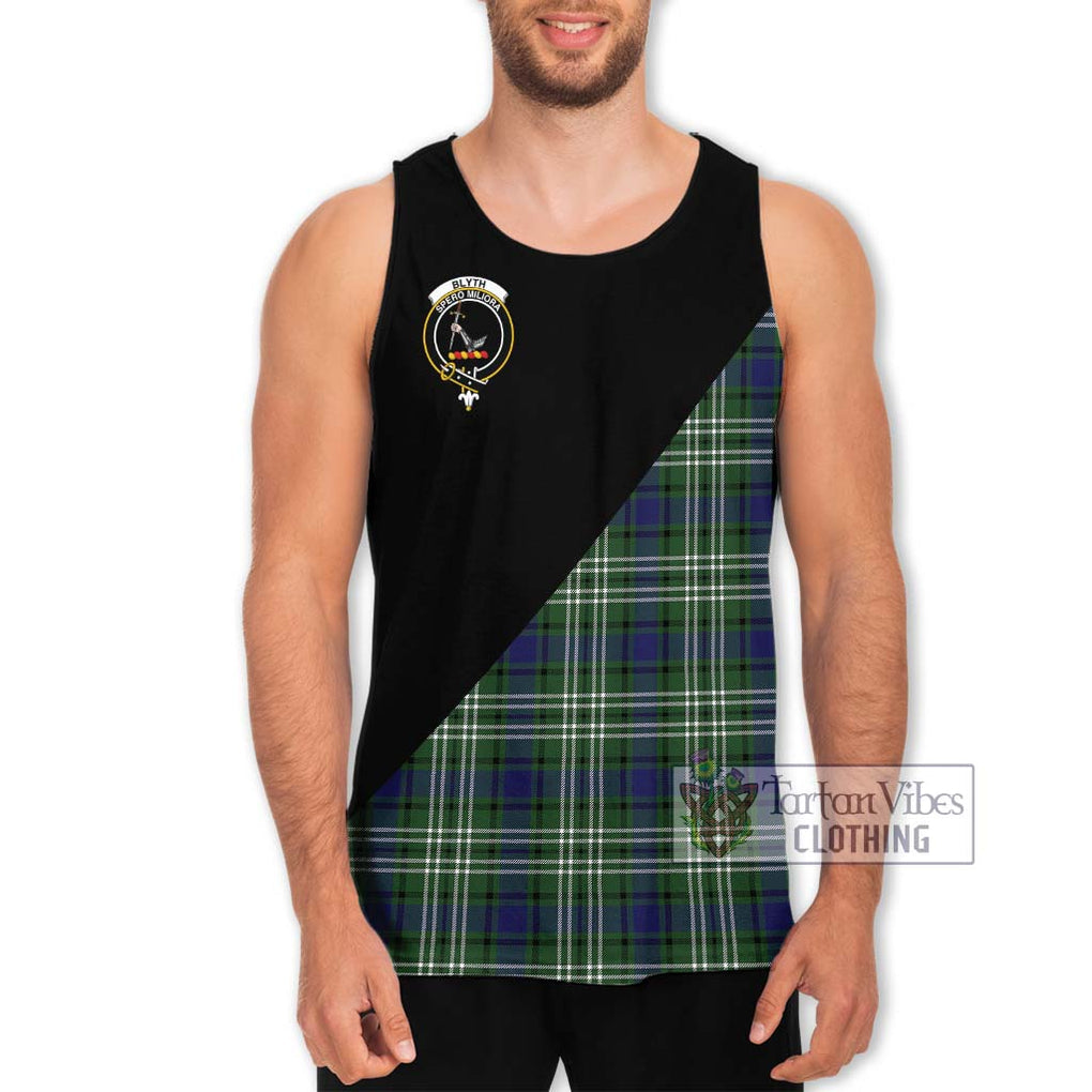 Blyth Tartan Men's Tank Top with Family Crest and Military Logo Style Men - Tartan Vibes Clothing