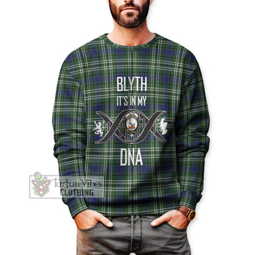 Blyth Tartan Sweatshirt with Family Crest DNA In Me Style Unisex - Tartanvibesclothing Shop