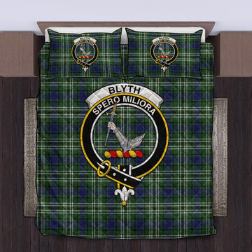 Blyth Tartan Quilt Bed Set with Family Crest Twin - Tartan Vibes Clothing
