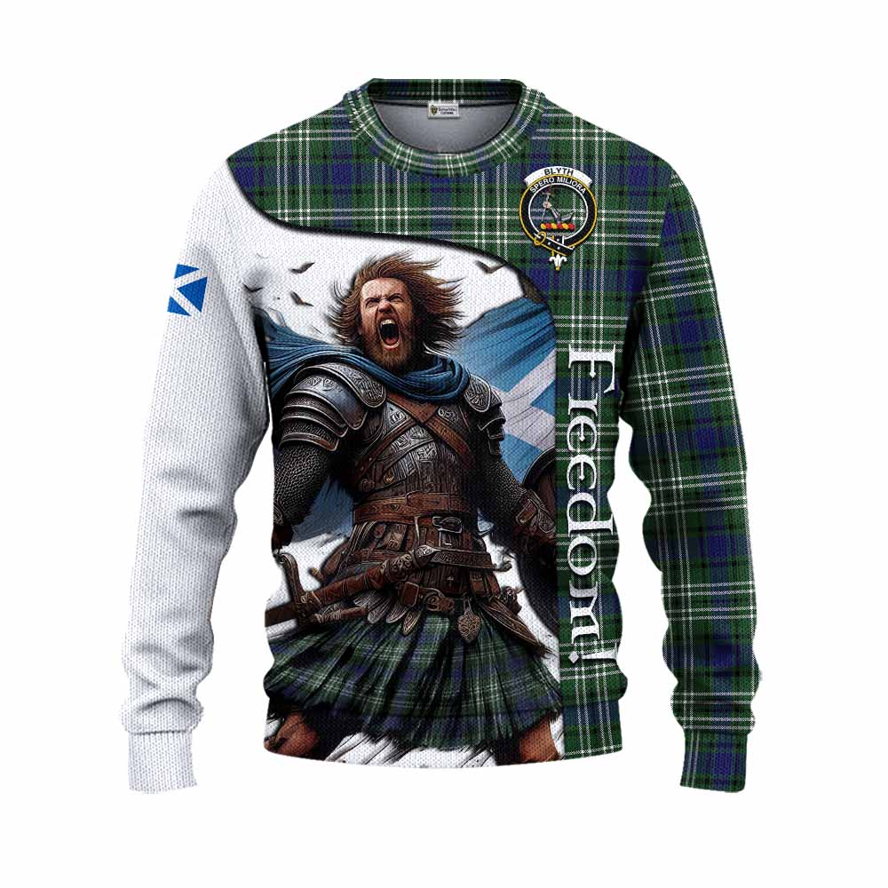 Blyth Crest Tartan Knitted Sweater Inspired by the Freedom of Scottish Warrior Unisex - Tartan Vibes Clothing