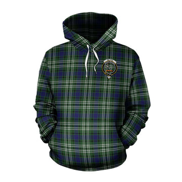 Blyth Tartan Cotton Hoodie with Family Crest Celtic Skull Style Pullover Hoodie XS - Tartan Vibes Clothing