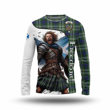 Tartan Vibes Clothing Blyth Crest Tartan Long Sleeve T-Shirt Inspired by the Freedom of Scottish Warrior