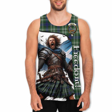 Tartan Vibes Clothing Blyth Crest Tartan Men's Tank Top Inspired by the Freedom of Scottish Warrior