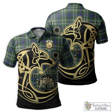 Blyth Tartan Polo Shirt with Family Crest Celtic Wolf Style Kid - Tartan Vibes Clothing