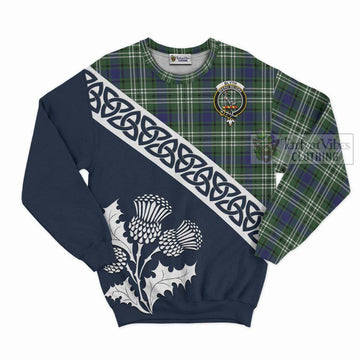 Blyth Tartan Sweatshirt Featuring Thistle and Scotland Map Unisex - Tartan Vibes Clothing