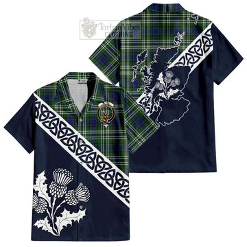 Blyth Tartan Hawaiian Shirt Featuring Thistle and Scotland Map Kid - Tartan Vibes Clothing