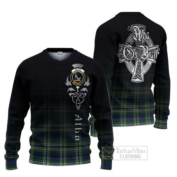 Blyth Tartan Ugly Sweater Featuring Alba Gu Brath Family Crest Celtic Inspired Unisex - Tartan Vibes Clothing